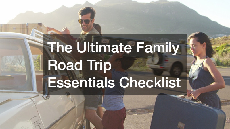 a family about to go on a road trip